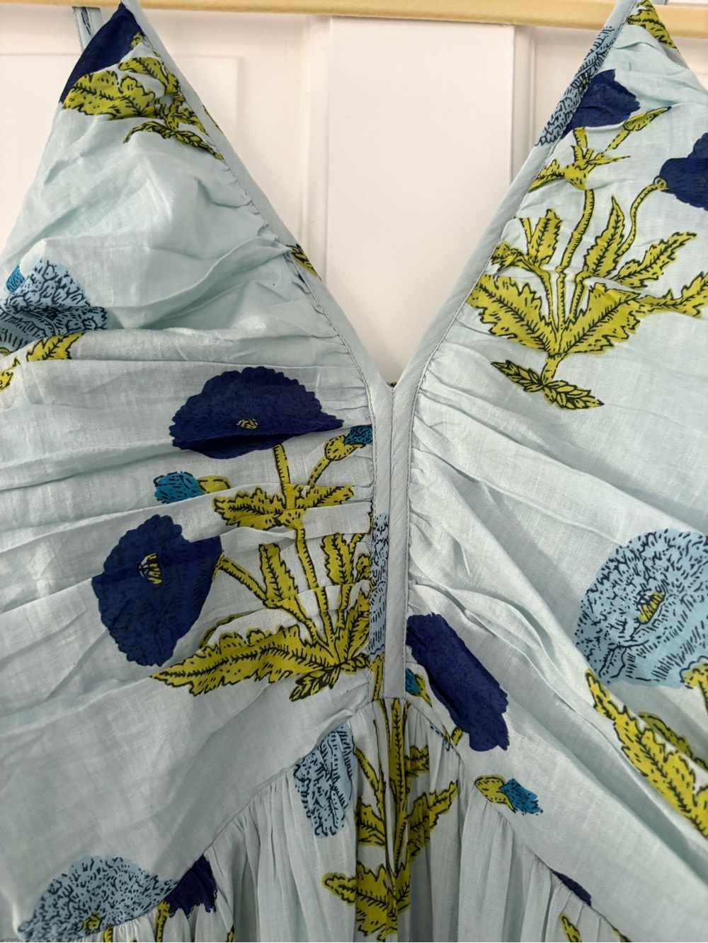 Pink Chicken Blue Floral Maxi Dress NwT - Picture 2 of 5